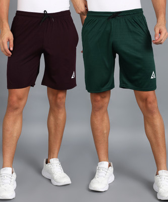 Adrenex Solid Men Black Basic Shorts