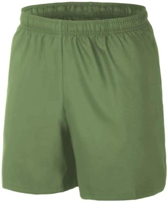 THE BLAZZE Solid Men Green Regular Shorts