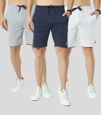 ARDEUR Solid Men Grey, Pink, White Casual Shorts