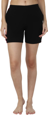 Dyca Solid Women Black Basic Shorts