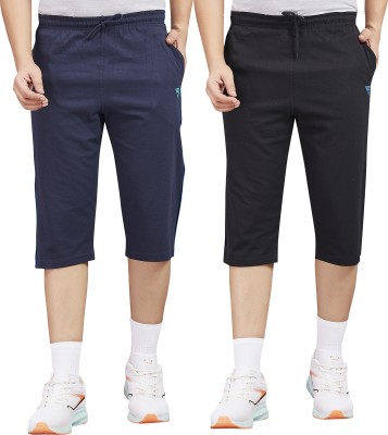 URBANRASCALS Solid Men Black Casual Shorts