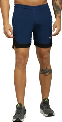 toofysportz Color Block Men Light Blue Sports Shorts