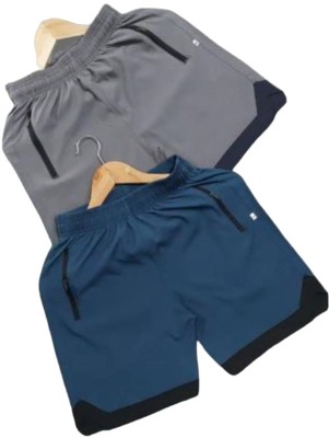 Blacktail Color Block Men Black Gym Shorts