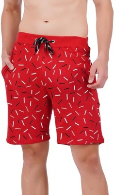 BEE FITS Printed Men Reversible Blue Casual Shorts, Basic Shorts, Bermuda Shorts