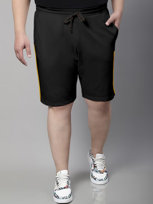 ARDEUR Self Design Men Black Regular Shorts