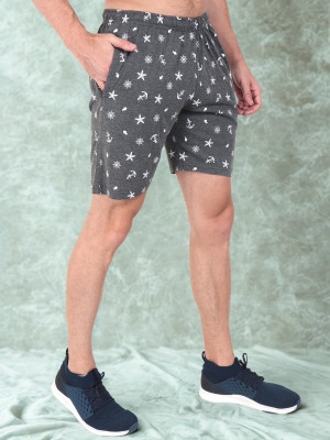 Zeffit Printed Men Grey Bermuda Shorts