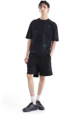 RARE RABBIT Solid Men Black Regular Shorts