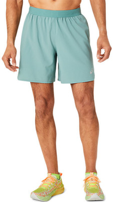 Asics Solid Men Green Gym Shorts