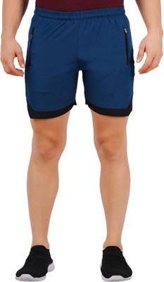 jocker Solid Men Blue Boxer Shorts, Casual Shorts, Gym Shorts, Night Shorts, Regular Shorts, Sports Shorts