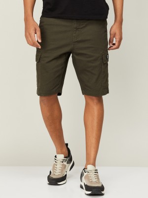 BOSSINI Solid Men Green Casual Shorts