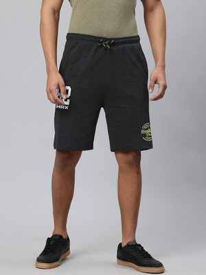 HRX by Hrithik Roshan Printed Men Dark Grey Regular Shorts