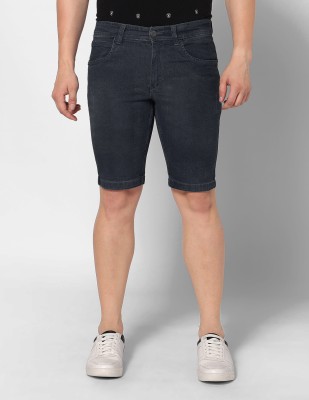 TCI Solid Men Reversible Denim Blue Denim Shorts