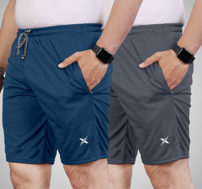 FTX Solid Men Multicolor Sports Shorts