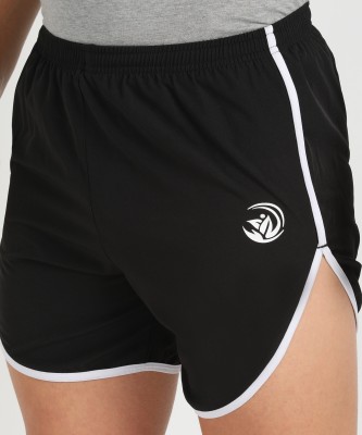 PKR SPORTS Solid Men Black Sports Shorts