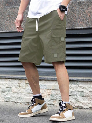 TorontoCN Solid Men Green Cargo Shorts