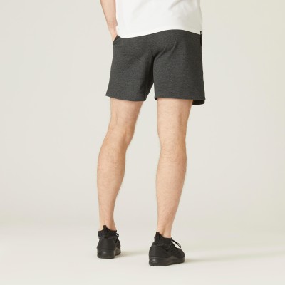 Domyos By Decathlon Solid Men Grey Sports Shorts