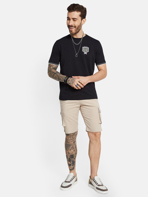 Octave Solid Men White Regular Shorts