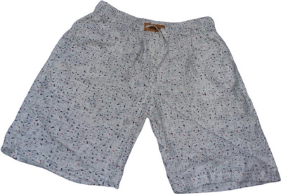 B D S Enterprises Printed Men Grey Bermuda Shorts