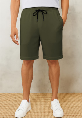 ORIGINAL CREATOR Solid Men Dark Green Regular Shorts