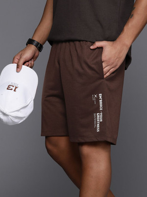 HRX by Hrithik Roshan Solid Men Brown Regular Shorts