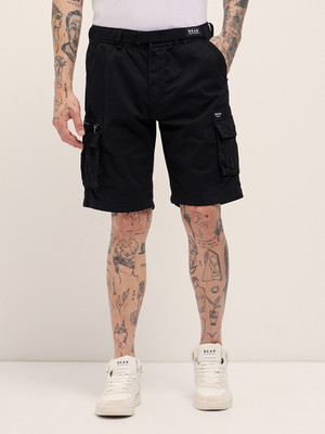 THE BEAR HOUSE Solid Men Black Regular Shorts