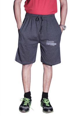 AWACK Solid Men Grey Regular Shorts