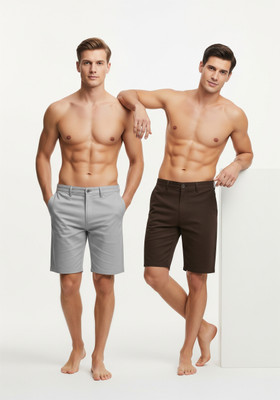Add on Access Solid Men Multicolor Regular Shorts