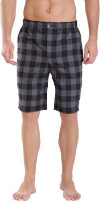 JOCKEY Checkered Men Grey Bermuda Shorts