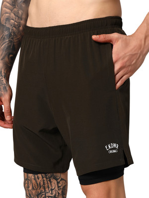 Endeavour Wear Solid Men Grey Gym Shorts, Sports Shorts, Running Shorts