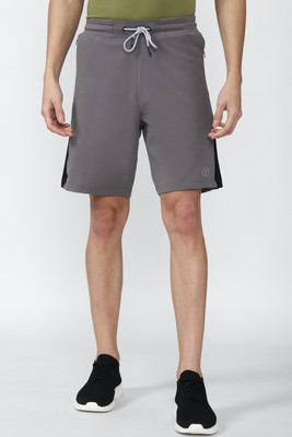 VAN HEUSEN Solid Men Grey Regular Shorts