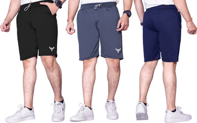 ZEEMBOOLI Solid Men Multicolor Sports Shorts