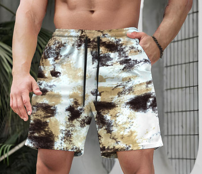 KELONBRO Printed Men Yellow Casual Shorts
