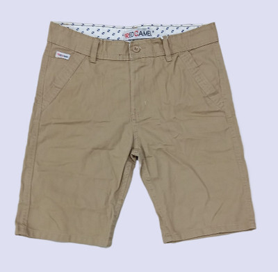 RCS Solid Men Beige Chino Shorts