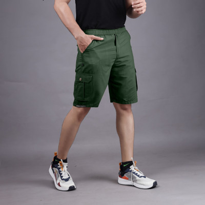 HARICREATION Solid Men Beige Cargo Shorts