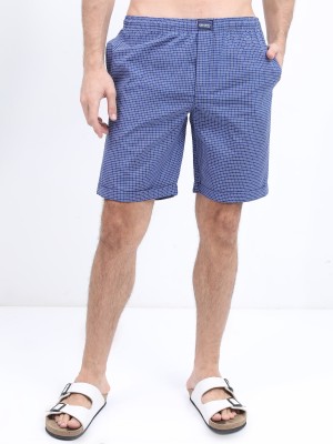 HIGHLANDER Checkered Men White Regular Shorts