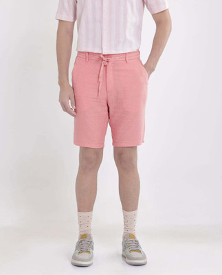 RARE RABBIT Solid Men Pink Casual Shorts