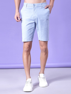 V-MART Solid Men Blue Chino Shorts