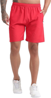 A F O Solid Men Red Boxer Shorts