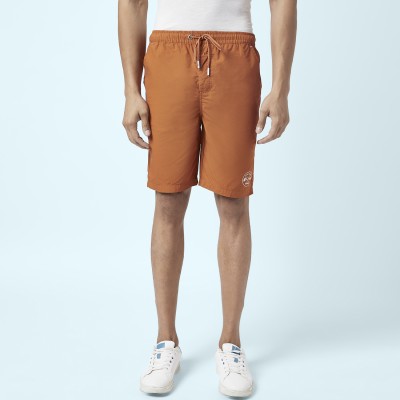 Urban Ranger by Pantaloons Solid Men Orange Basic Shorts