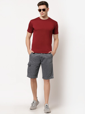 FEVER Solid Men Denim Grey Denim Shorts