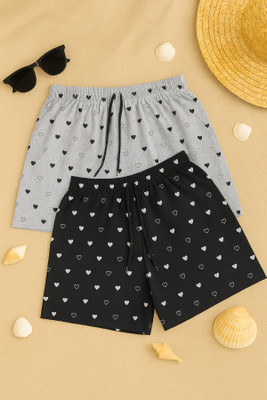 UKANIFAB Printed Women Multicolor Regular Shorts