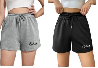 IKHLAS Printed Women Multicolor Regular Shorts