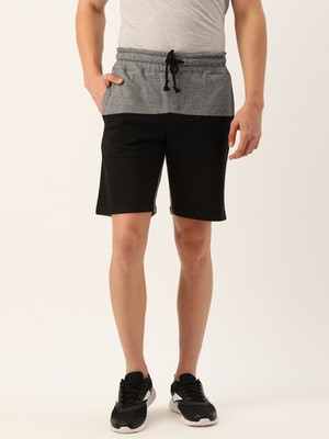 ARISE Color Block Men Grey Casual Shorts