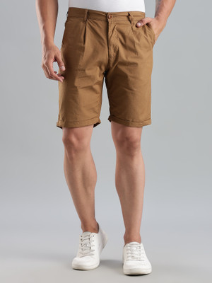 Thomas Scott Solid Men Khaki Regular Shorts