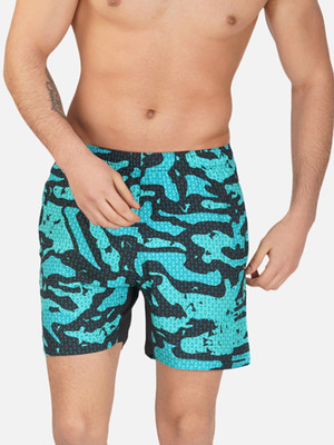 never lose Printed Men Green Board/Swim Shorts