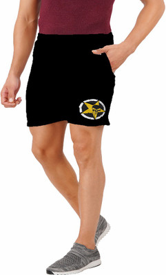 jocker Solid Men Black Regular Shorts