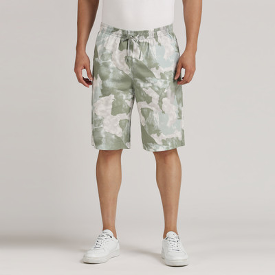 Pepe Jeans Printed Men Green Basic Shorts
