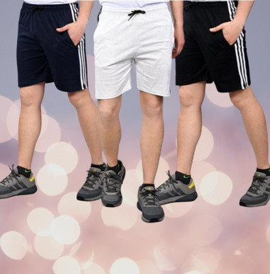 VERUN Solid Men Multicolor, Black, Blue, White Regular Shorts