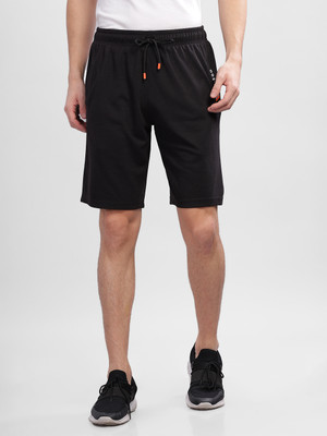 INEGO Solid Men Black Casual Shorts
