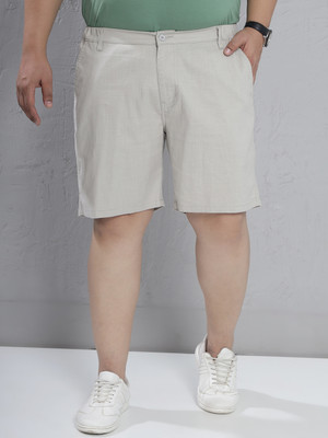 JOHN PRIDE Solid Men Grey Regular Shorts